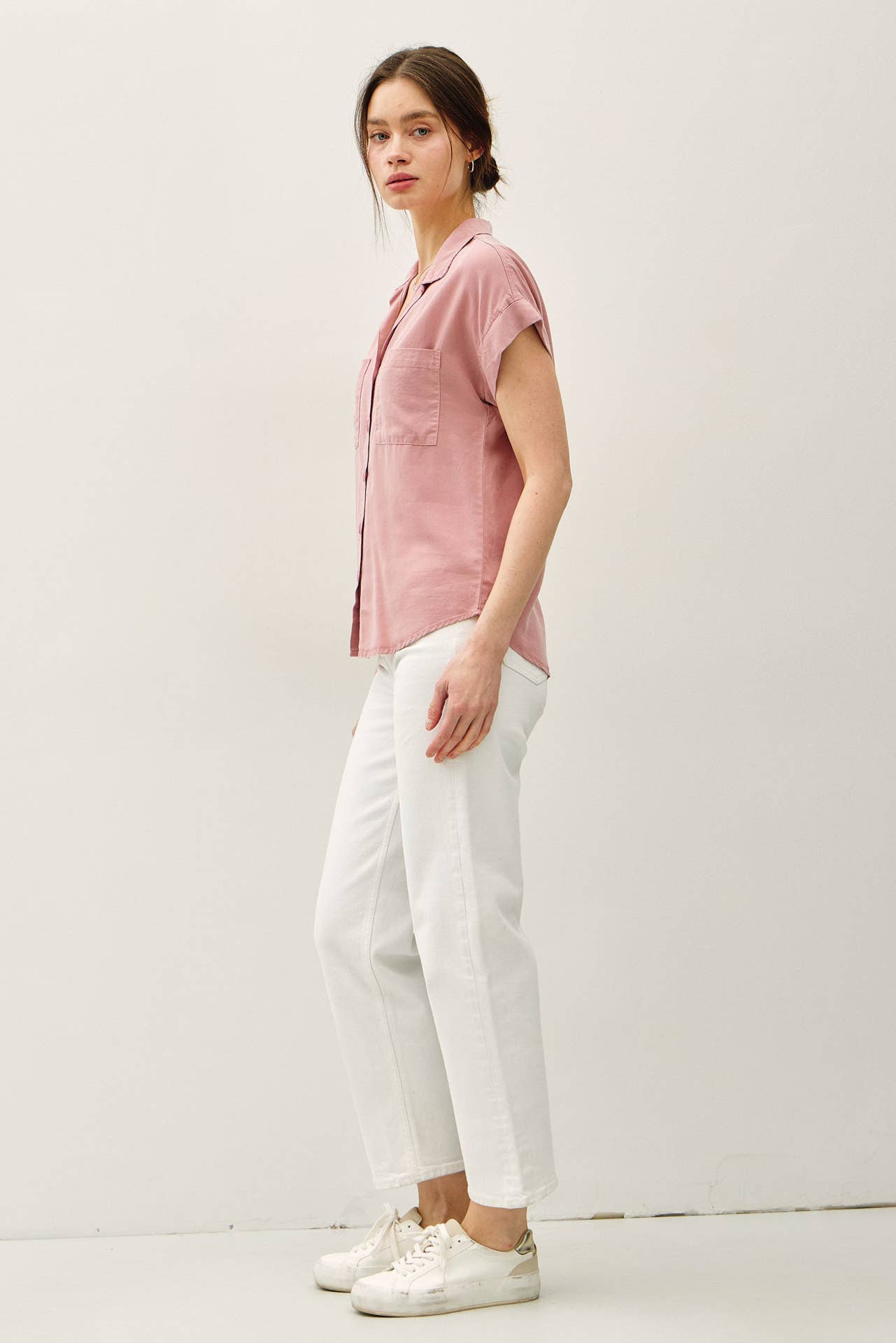 Dolman Short Sleeve Pocket Top