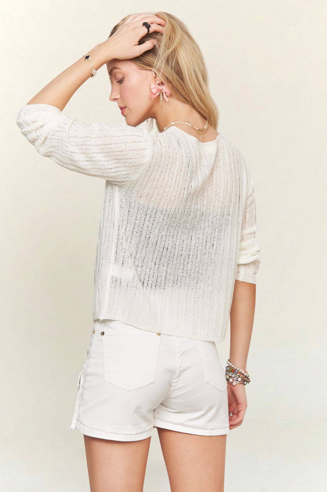 Lightweight Knit Button Cardigan Sweater