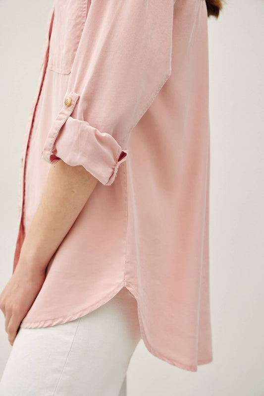 Tencel Oversized Button Down Shirt