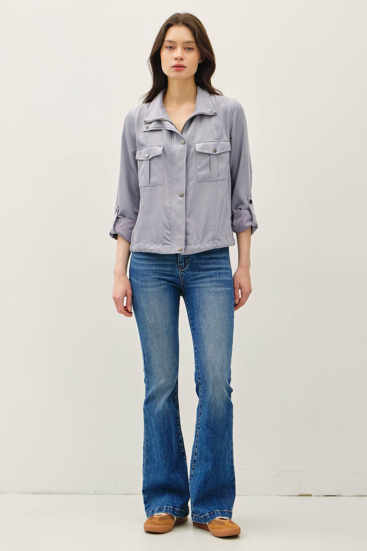 Cropped Utility Safari Jacket