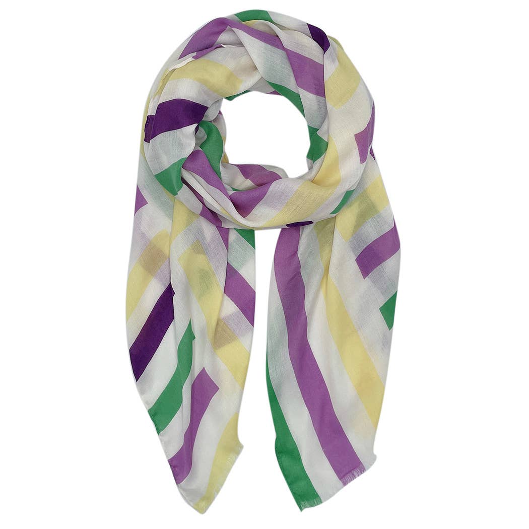 Abstract Geometric Print Scarf