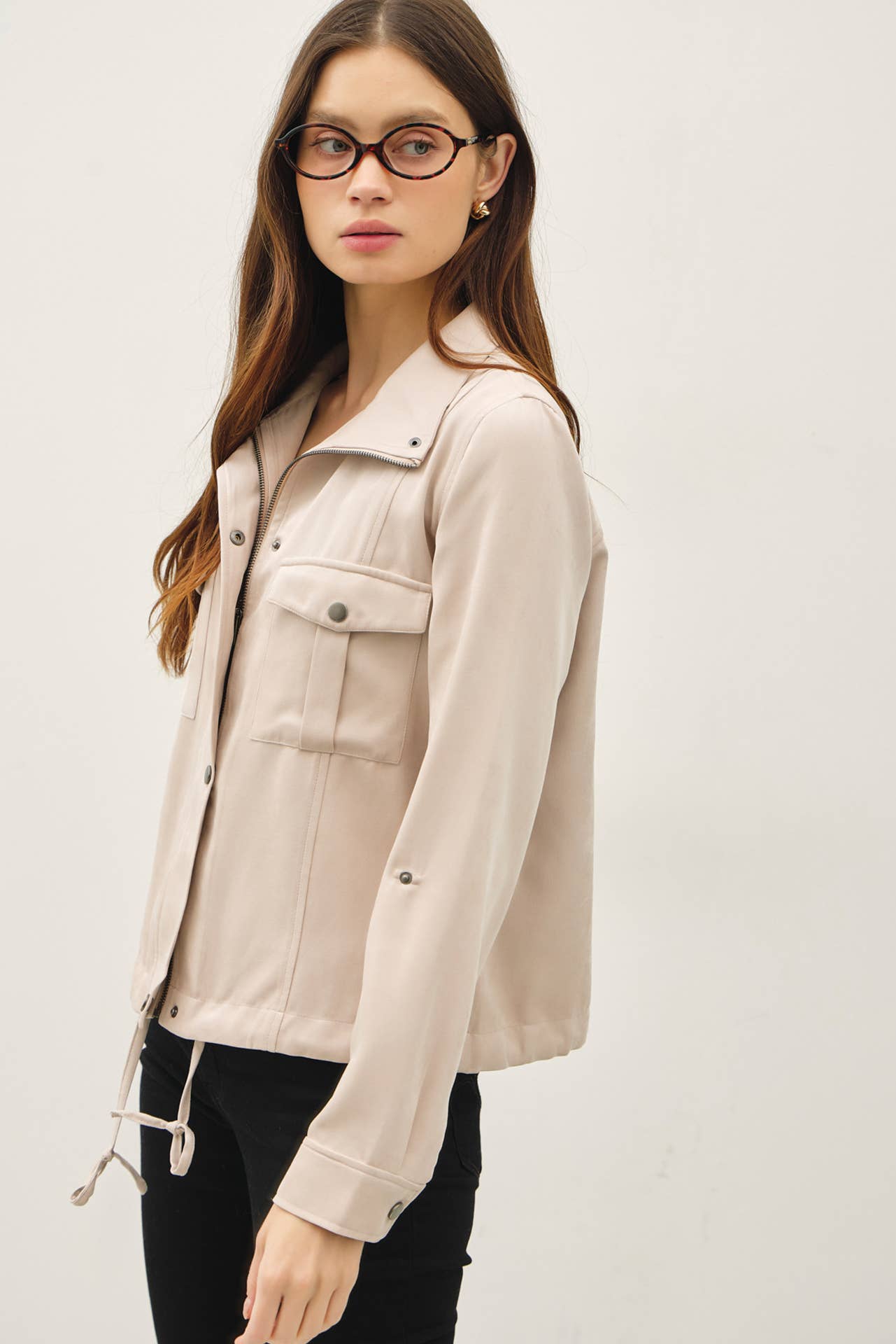 Cropped Utility Safari Jacket