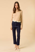 Load image into Gallery viewer, Contrast Trim Side Button Sweater
