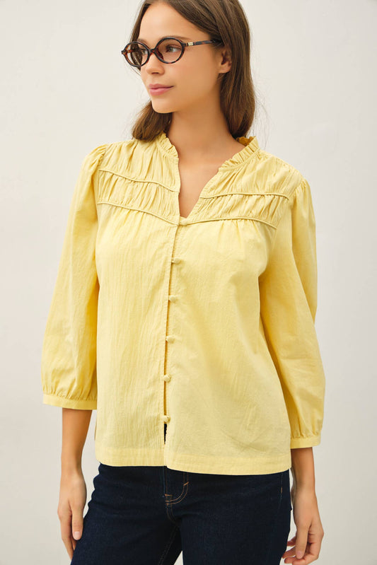 Cotton Button Up Flowy Top