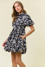 Load image into Gallery viewer, Split V-Neck Bubble Hem Mini Dress
