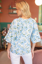 Load image into Gallery viewer, Embroidered Floral Beaded Tie Neck Top
