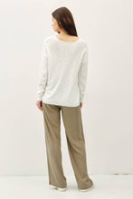 Load image into Gallery viewer, V-Neck Cotton Slub Sweater
