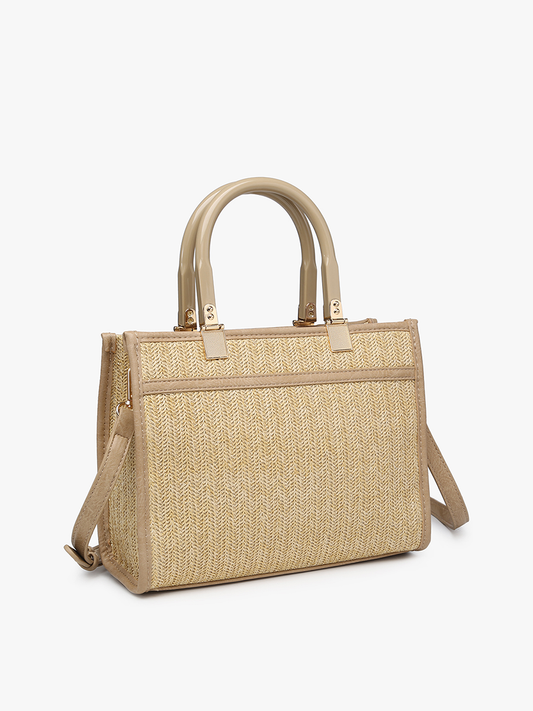 Kaya Rattan Satchel w/ Dual Handles