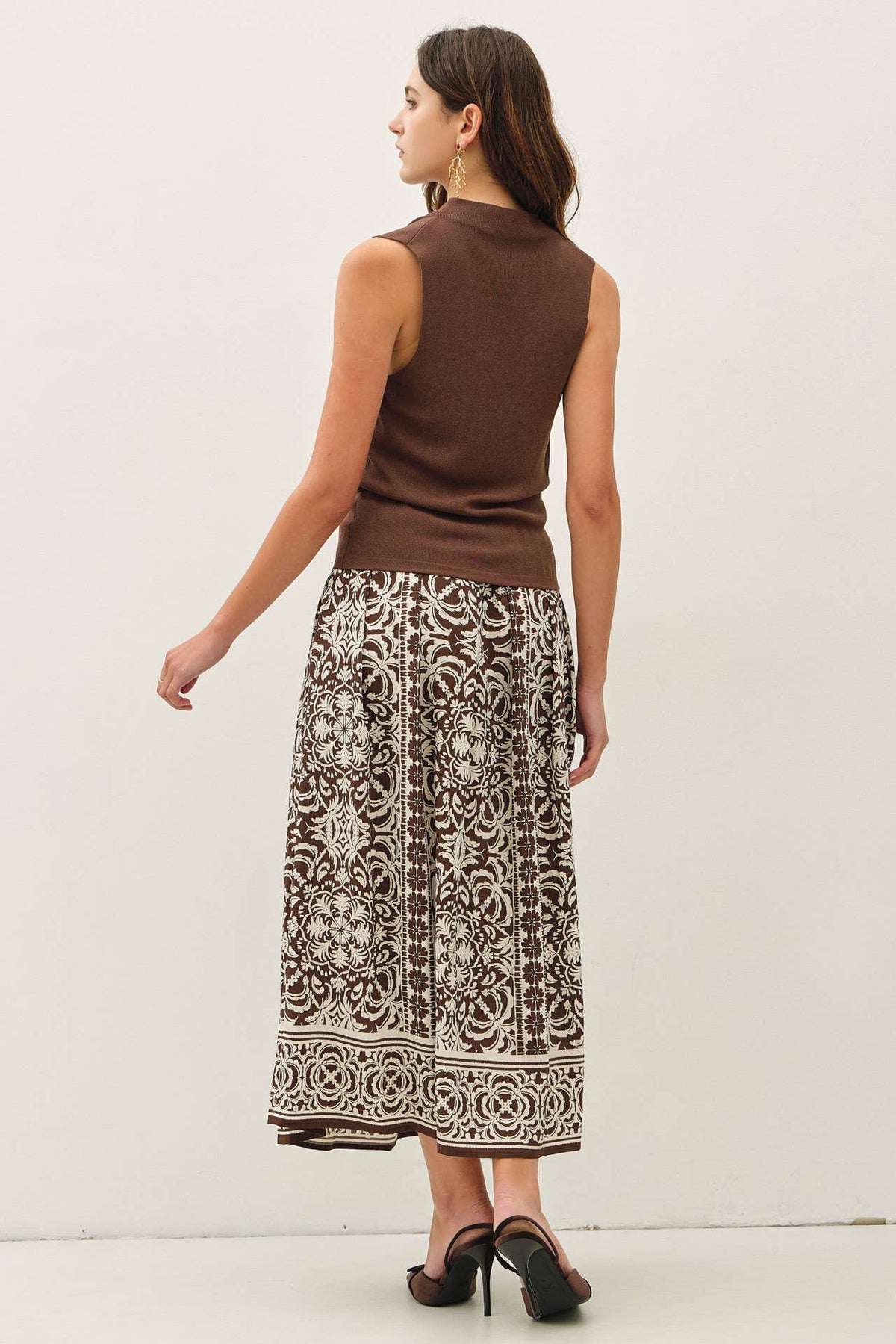 Panel Print Maxi Skirt