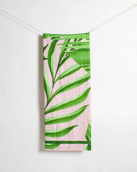 Copacabana Giant Beach Towel- Pink/Green    40x70