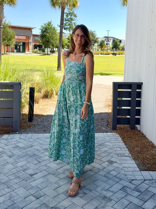 The Piper Dress- Watercolor Green