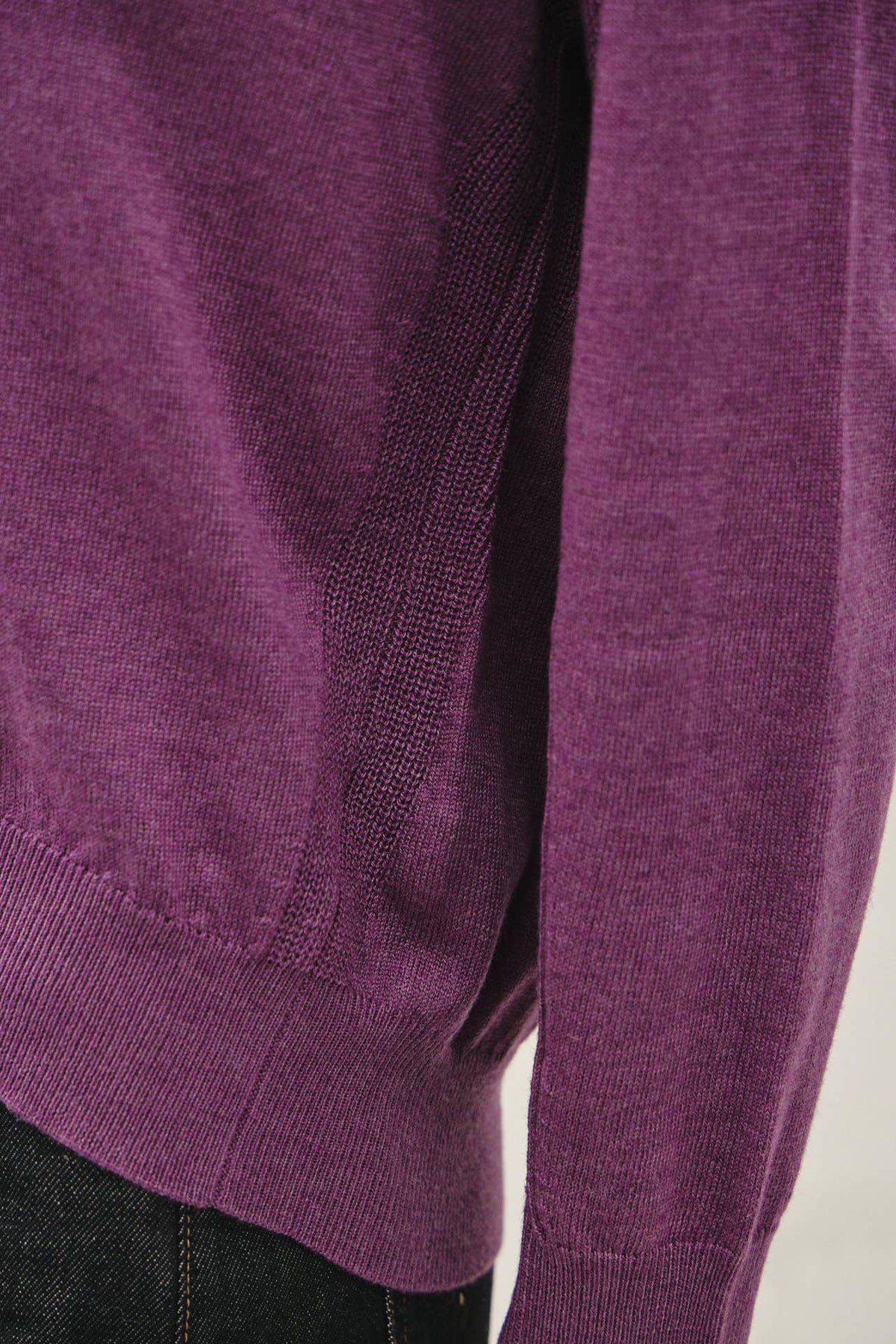 Wool Blend V-Neck Loose Fit Sweater