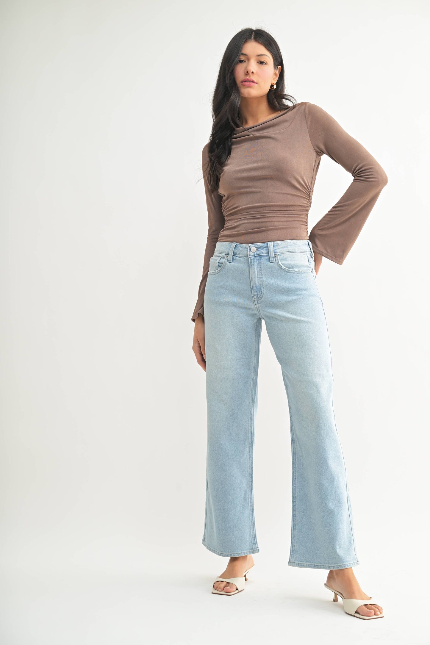 Low Rise Wide Leg Jeans