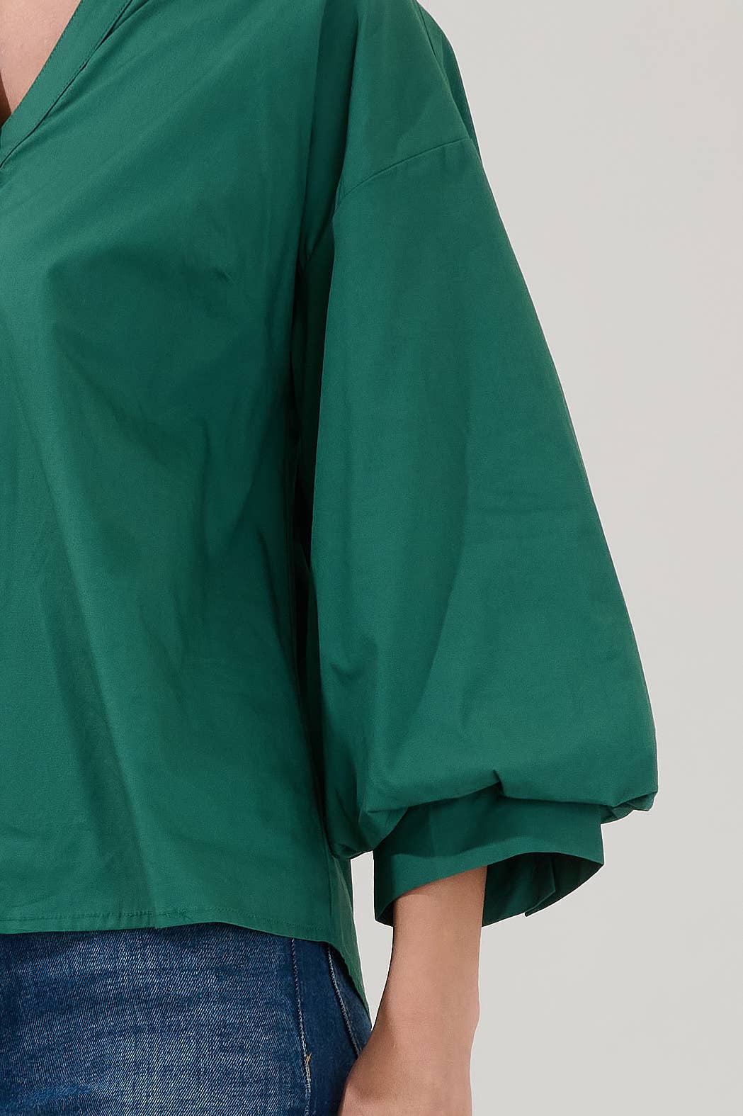 Balloon Sleeve Button Down Top