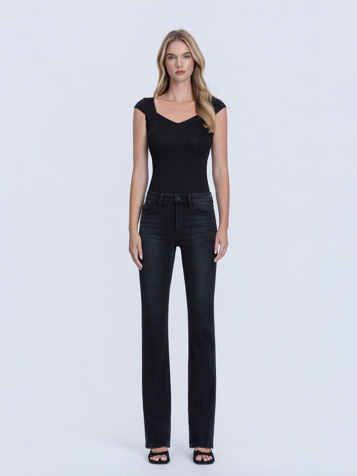 High Rise Full Length Bootcut Jeans