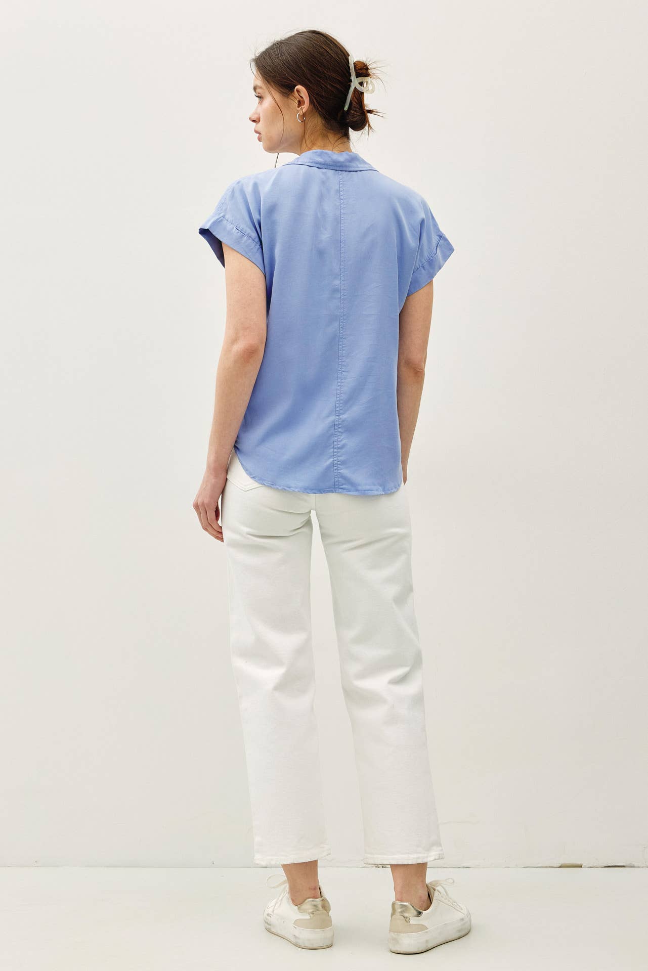 Dolman Short Sleeve Pocket Top