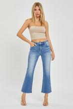 Load image into Gallery viewer, Mid Rise Crop Flare Jeans
