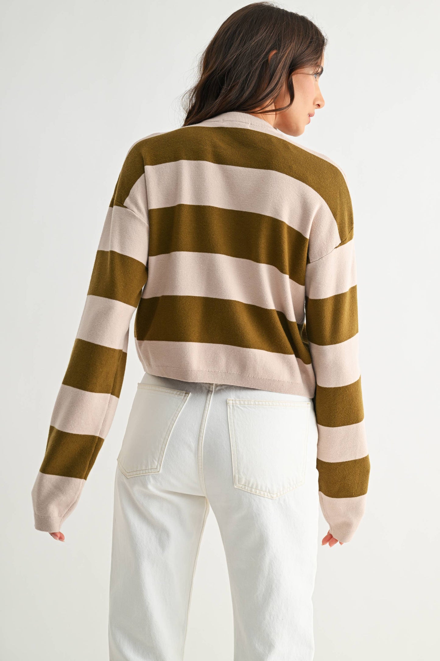 Bold Striped Round Neck Sweater