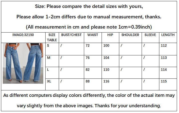 Side Spliced Wide Leg Jeans