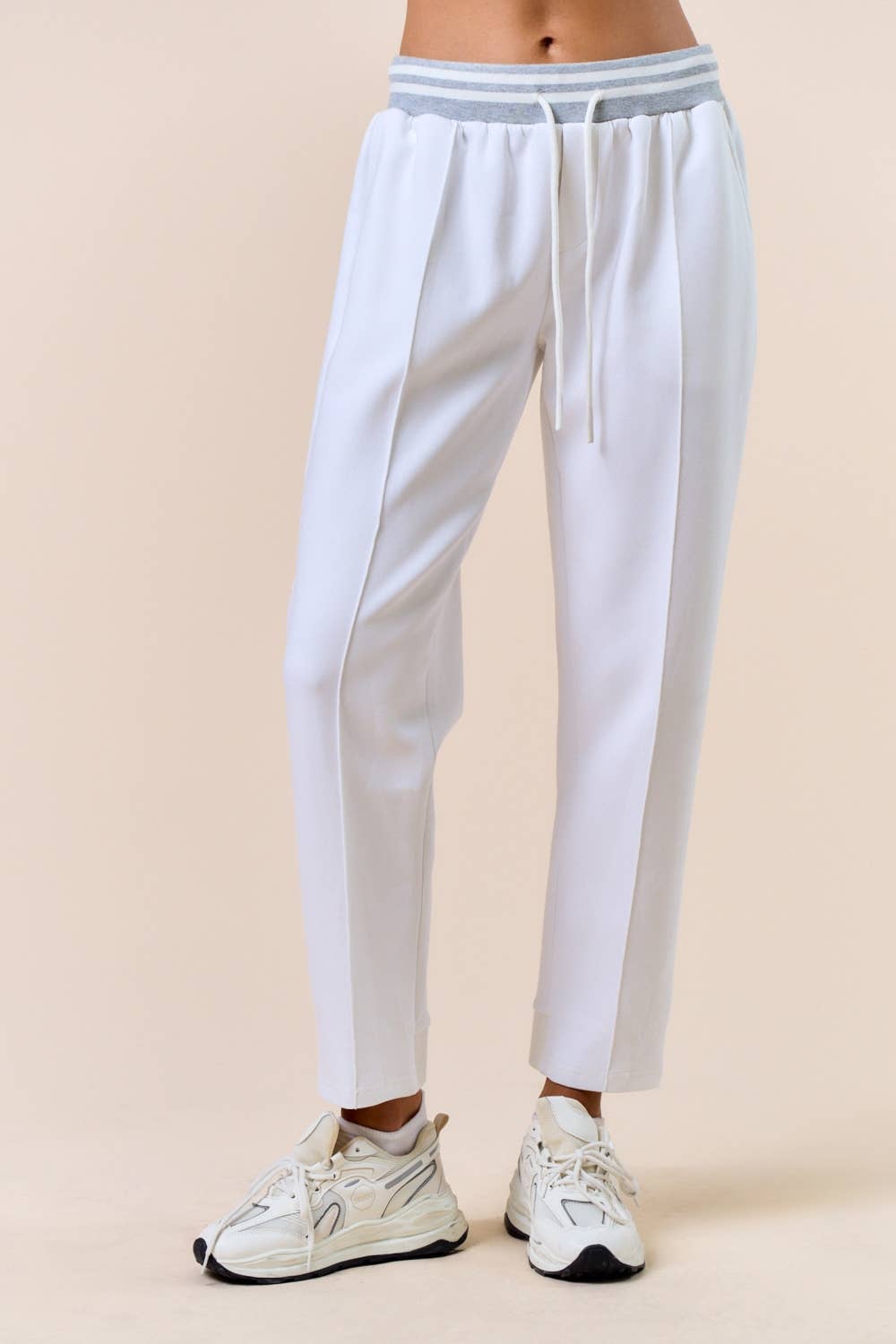 Drawstring Varsity Trim Joggers