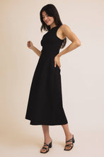 Load image into Gallery viewer, Sleeveless Pleated Twill Midi Dress

