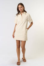 Load image into Gallery viewer, Embroidered Collared Short Sleeve Mini Dress
