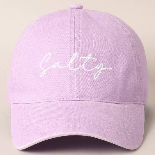 Pink Salty Embroidery Baseball Cap
