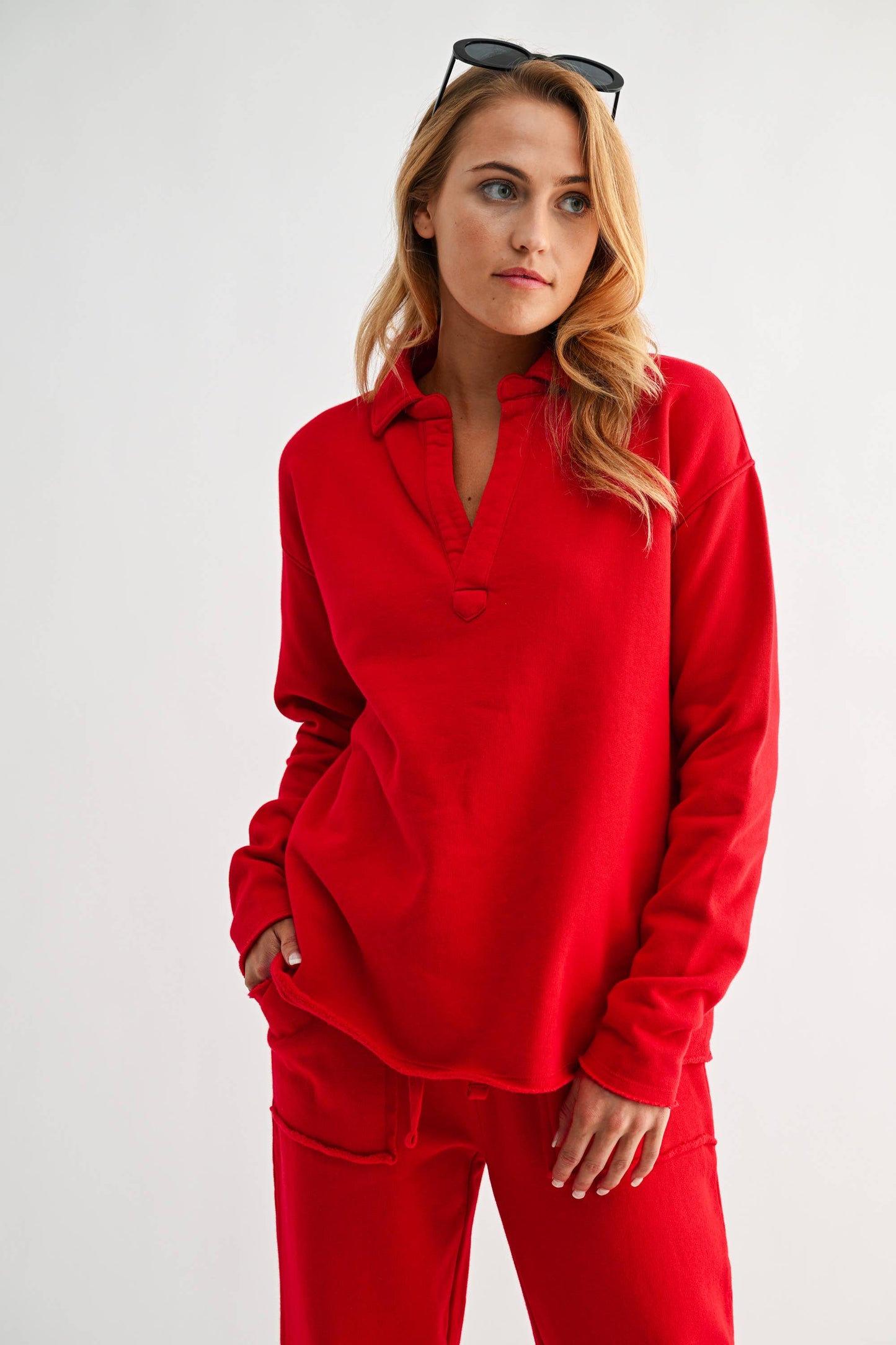 Vintage Henley Long Sleeve Top