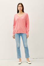 Load image into Gallery viewer, V-Neck Cotton Slub Sweater
