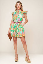 Load image into Gallery viewer, Ruffled Tie Waist Mini Dress
