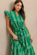 Load image into Gallery viewer, Sash Tie Ruffle Midi Dress
