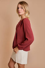 Load image into Gallery viewer, Shoulder Shirring Long Sleeve Top
