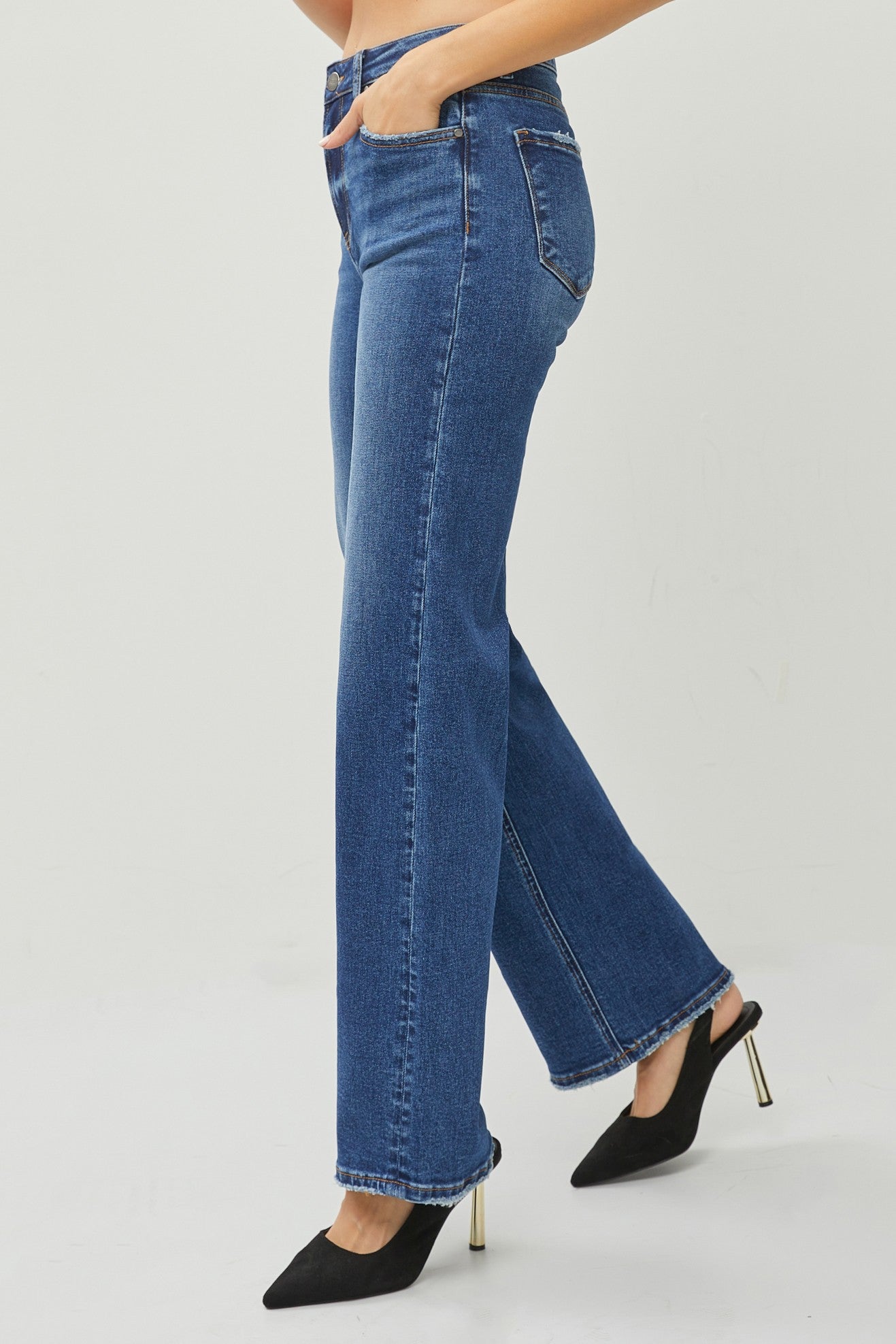 High Rise Straight Jeans