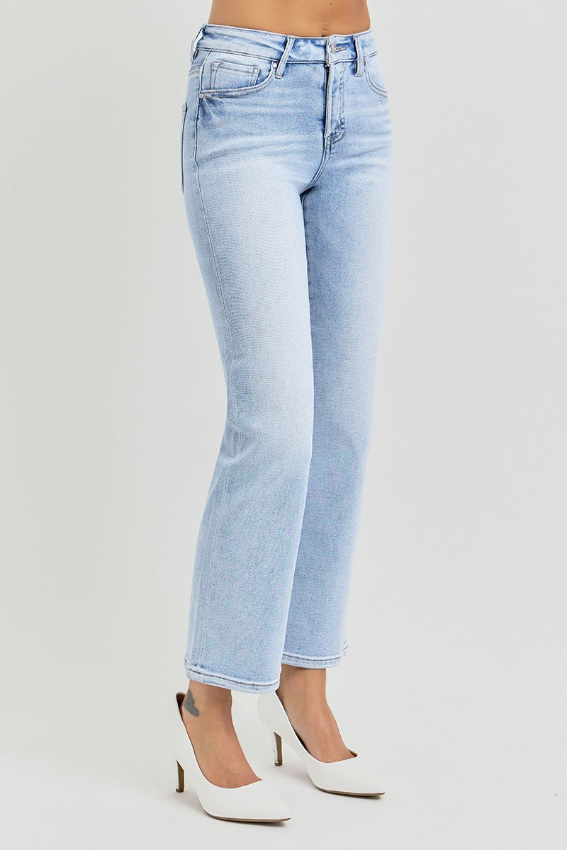 TC High Rise Crop Slim Straight Jeans