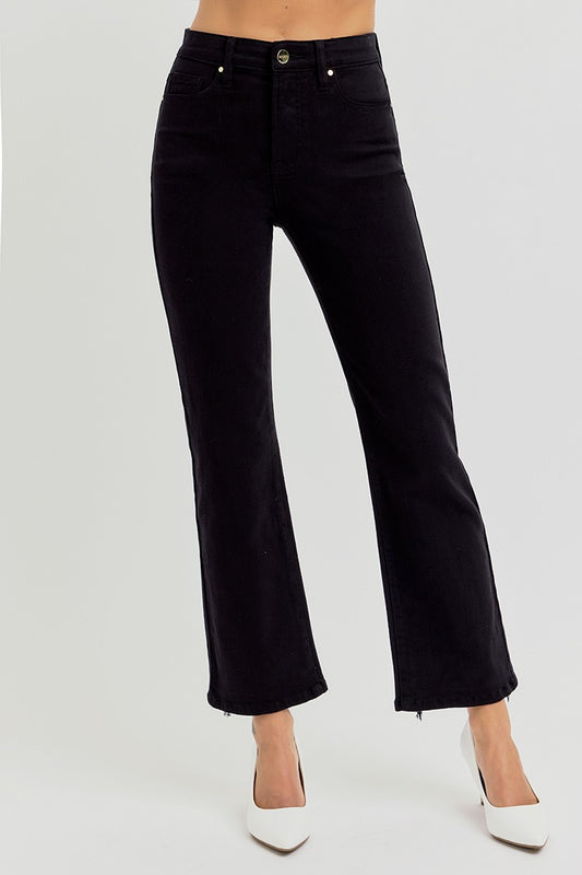 TC High Rise Crop Slim Straight Jeans