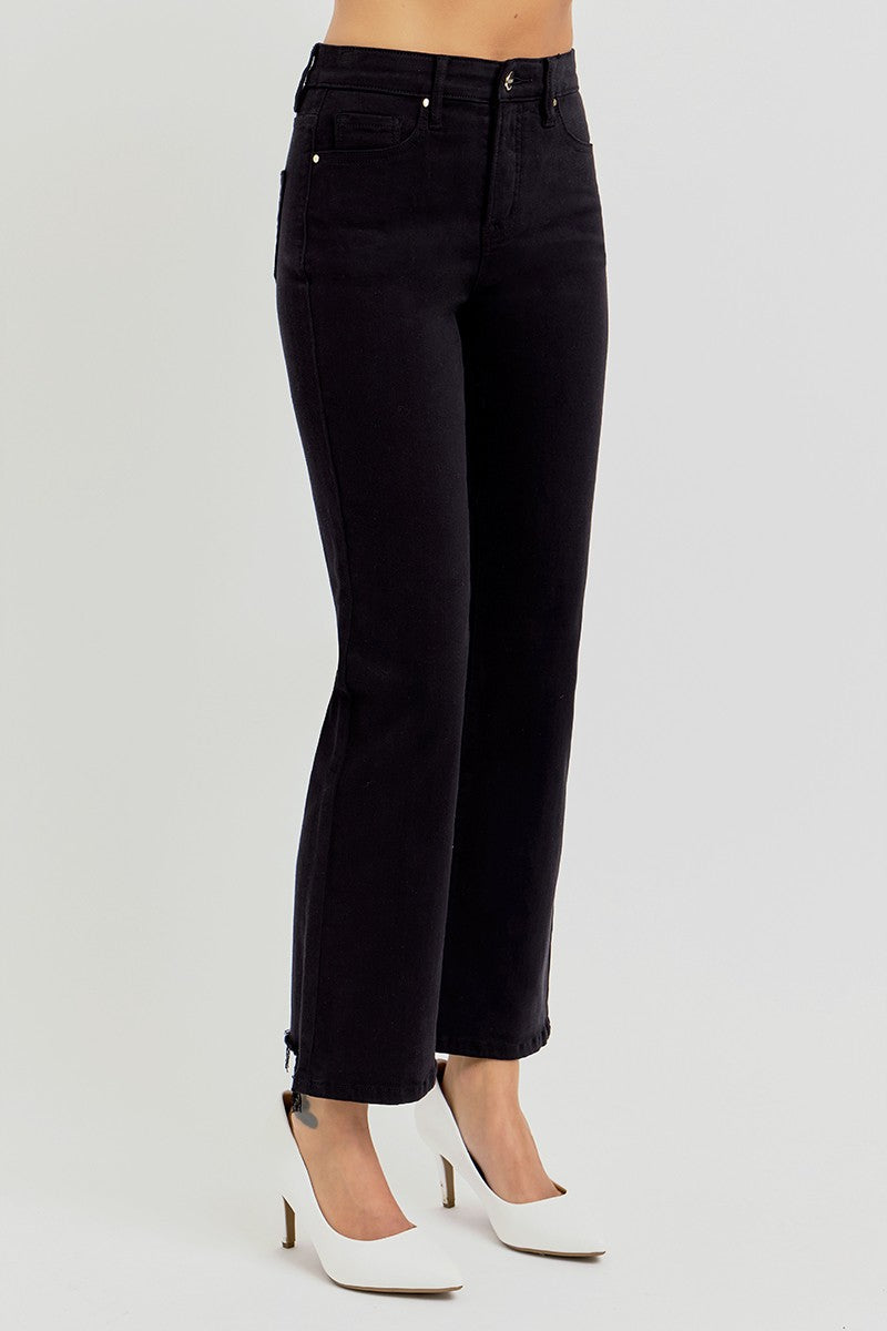 TC High Rise Crop Slim Straight Jeans