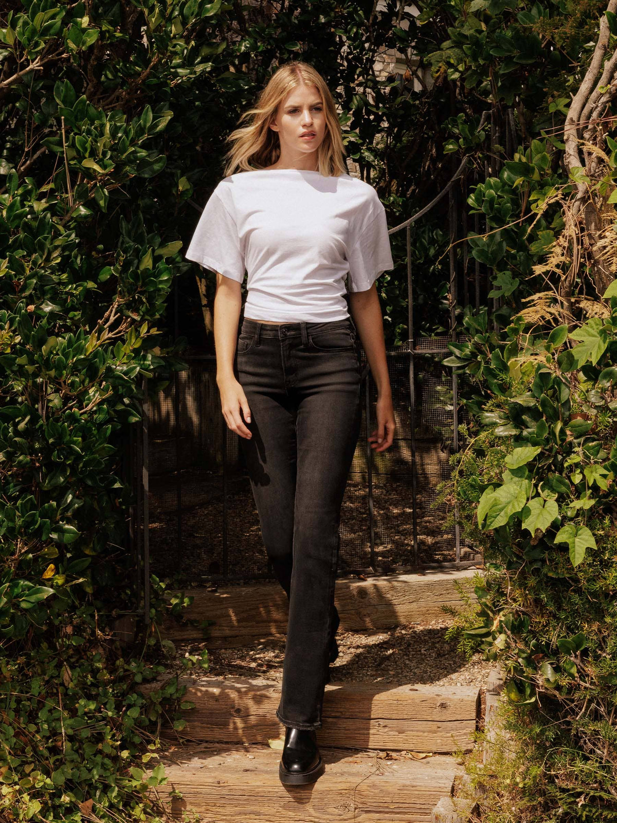 High Rise Full Length Bootcut Jeans
