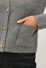 Load image into Gallery viewer, Wool Blend Gold Button Cardigan
