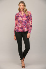 Load image into Gallery viewer, Chiffon Ruffle Neck Button Down Top
