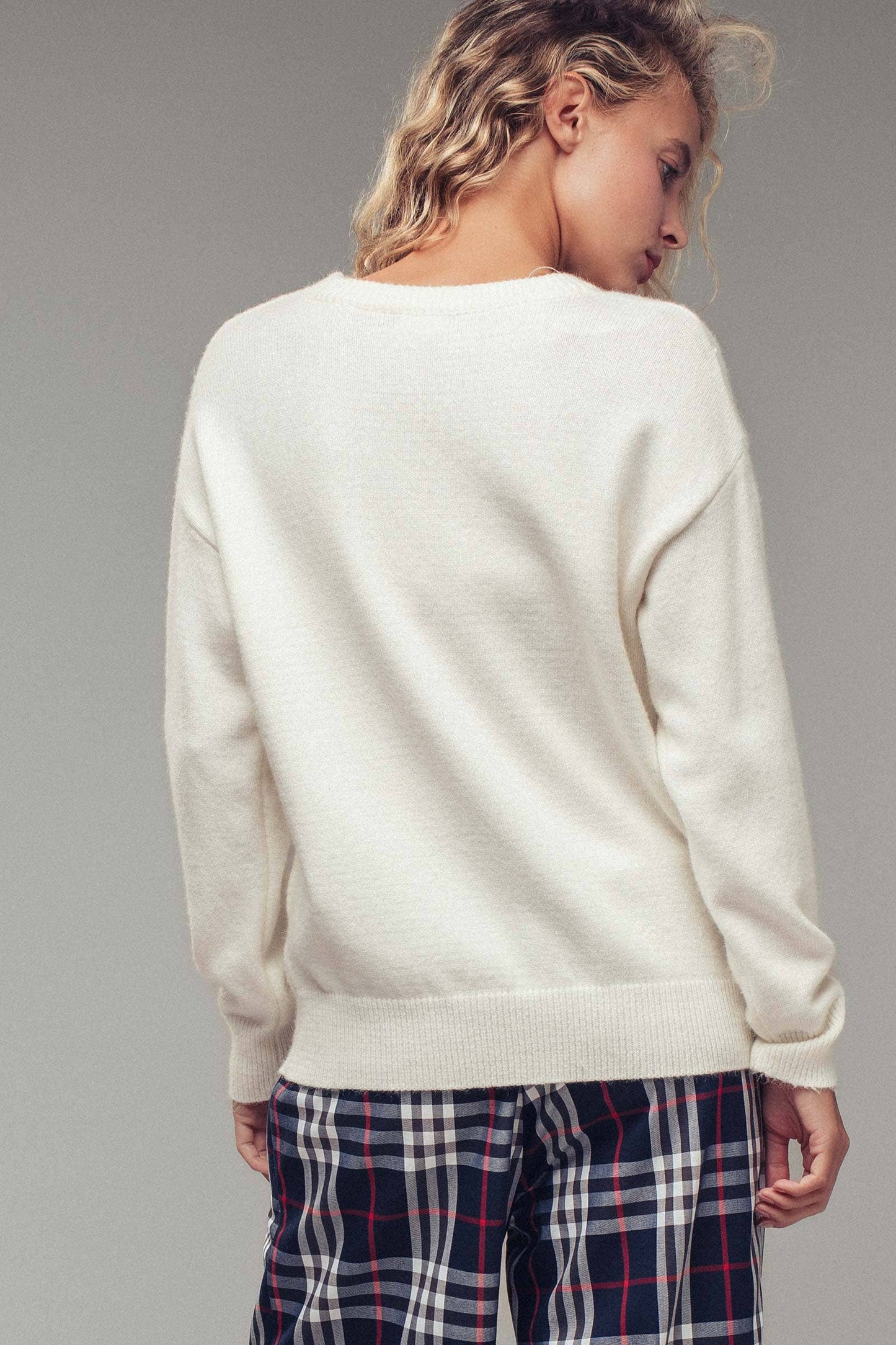 Merry Embroidered Crewneck Sweater