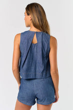 Load image into Gallery viewer, Sleeveless Denim Top with Matching Shorts
