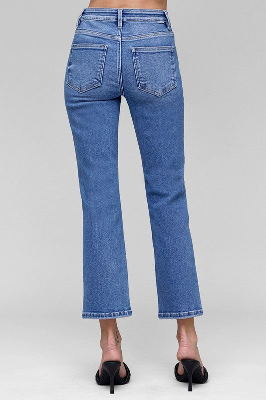 TC High Rise Crop Straight Jeans
