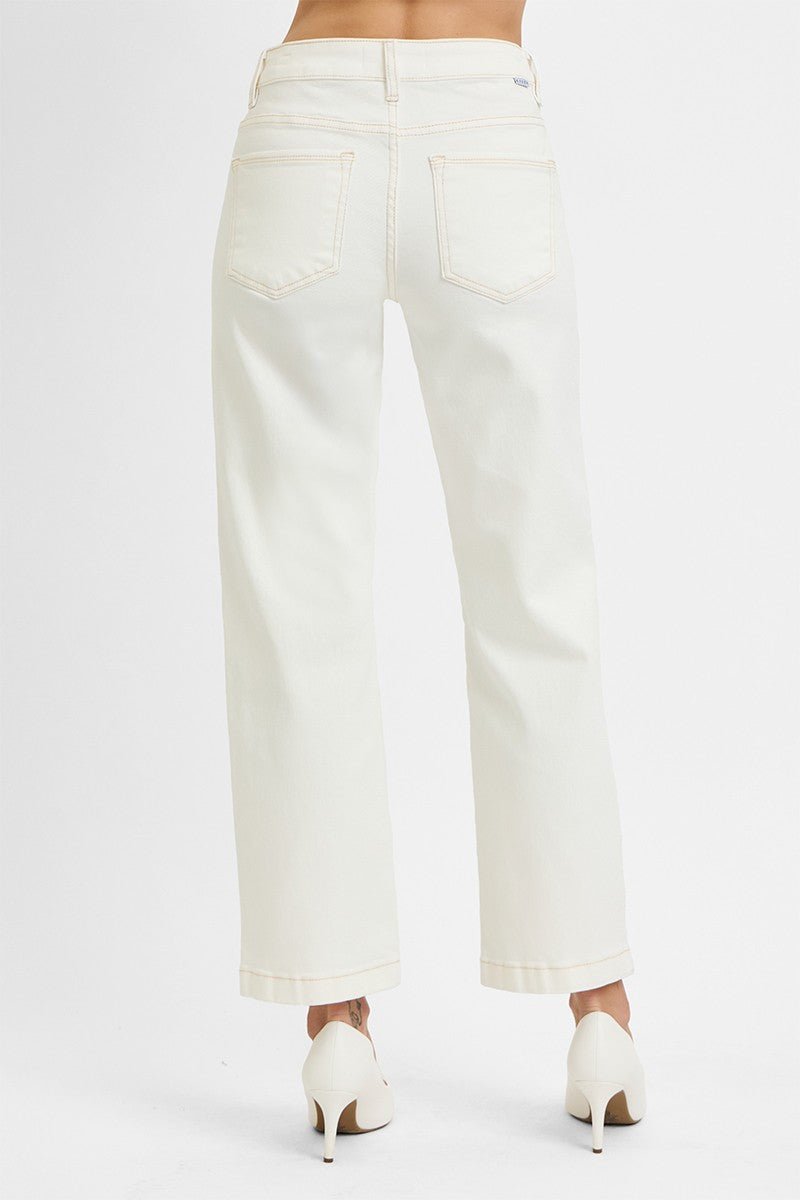 TC Mid Rise Ankle Straight Jeans