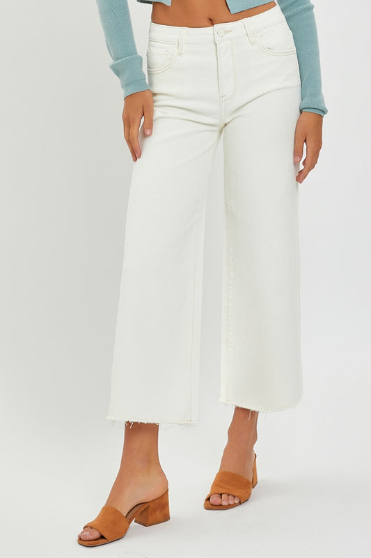 TC High Rise Crop Wide Leg Jeans