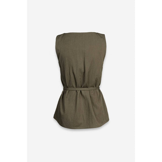 Sleeveless Cinched Tunic Top
