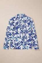 Load image into Gallery viewer, Floral Print Long Sleeve Notched Neck Top

