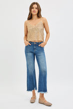 Load image into Gallery viewer, Mid Rise Crop Straight Jeans
