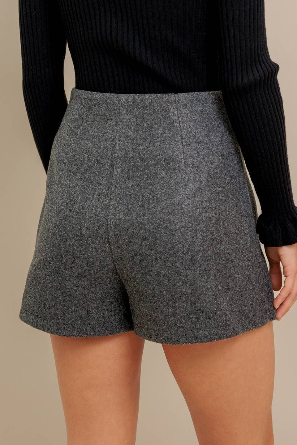Woven Three Button Skort