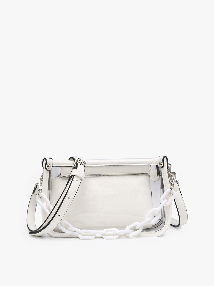 Jessica Clear Crossbody with Chain