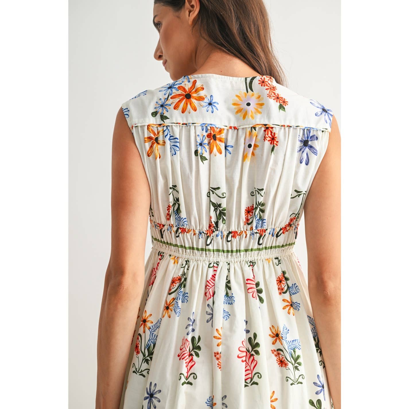 Tie Front Floral Maxi Dress